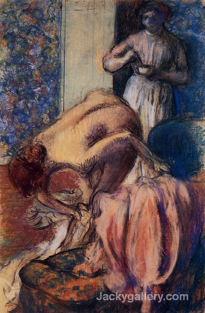Breakfast after Bathing by Edgar Degas paintings reproduction